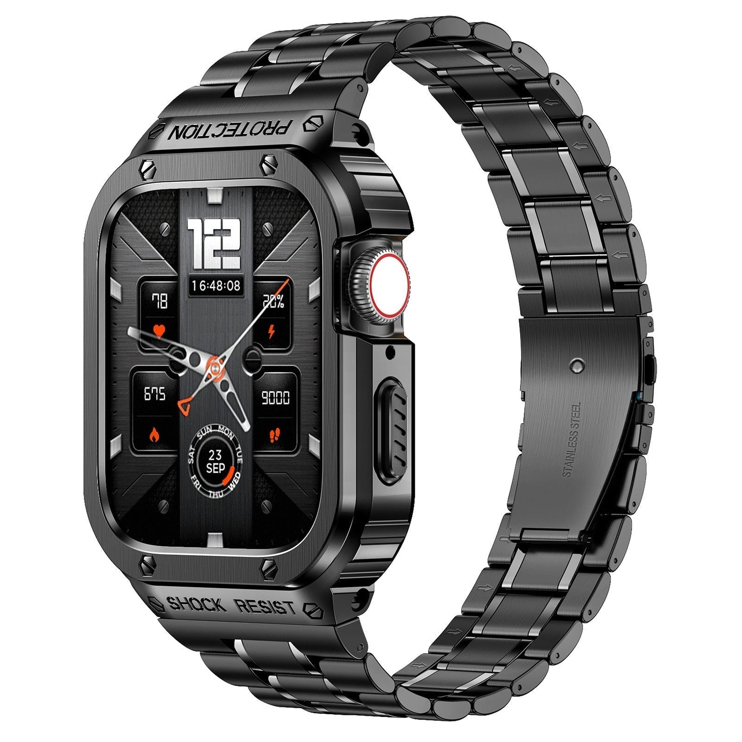 Luxurious Lex Stainless Steel Watch Band & Case