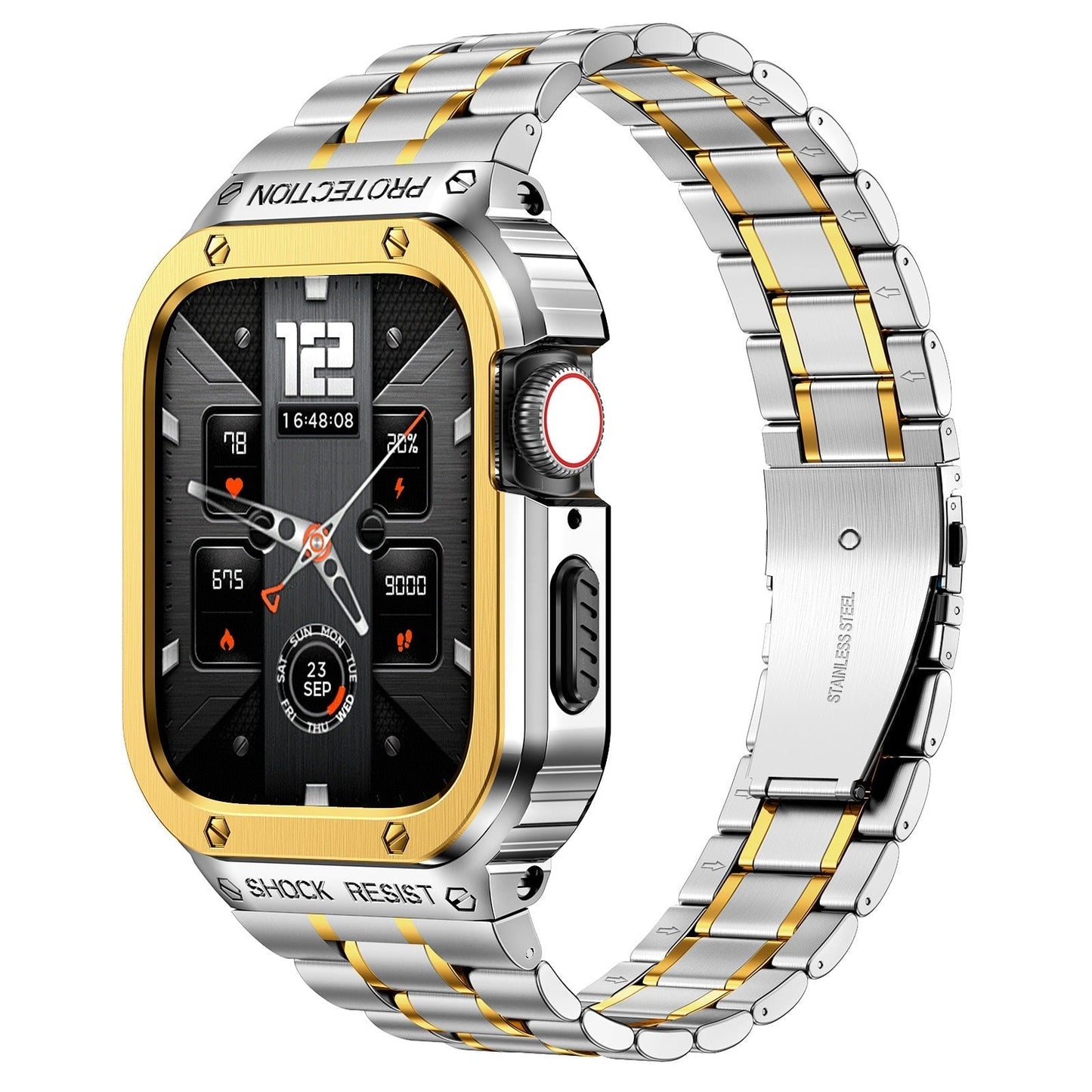 Luxurious Lex Stainless Steel Watch Band & Case