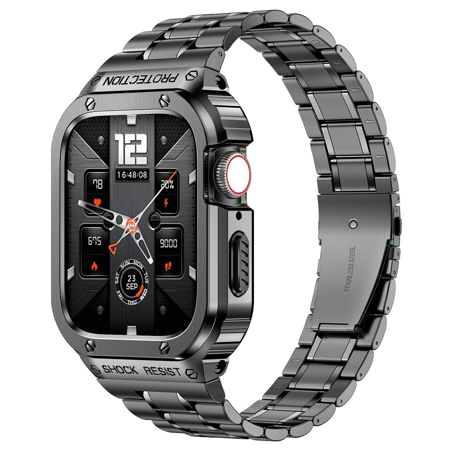 Luxurious Lex Stainless Steel Watch Band & Case