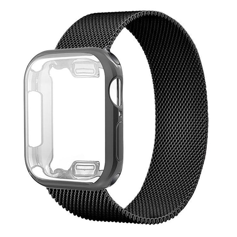 Felix Luxe Stainless Steel Mesh Band & Case for Apple Watch