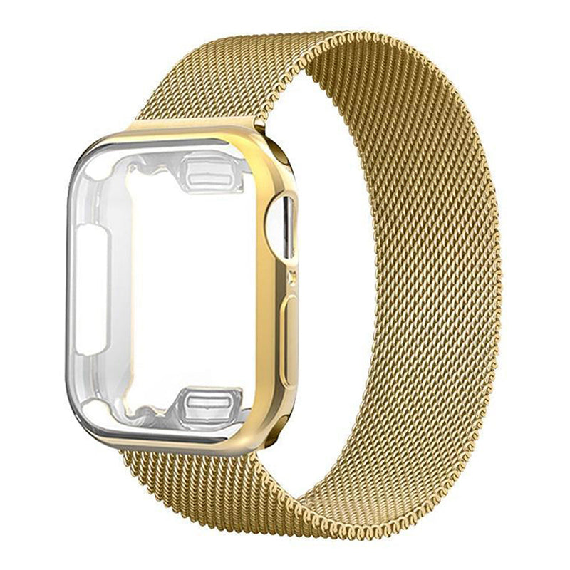 Felix Luxe Stainless Steel Mesh Band & Case for Apple Watch