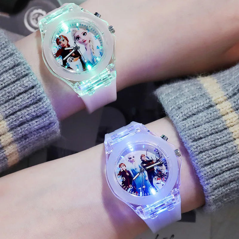 Colorful Luminous Children's Watch with LED Light for Kids