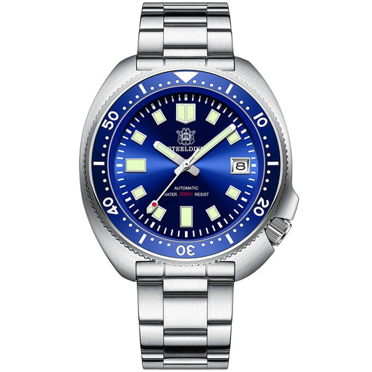 Automatic Dive Watch with White Date Background, 200M Waterproof, NH35 Movement