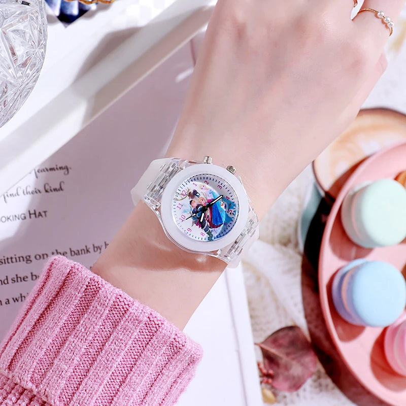 Colorful Luminous Children's Watch with LED Light for Kids