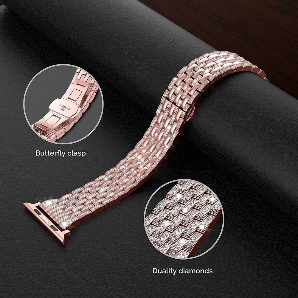 Gleamin Luxury Rhinestone Apple Watch Band