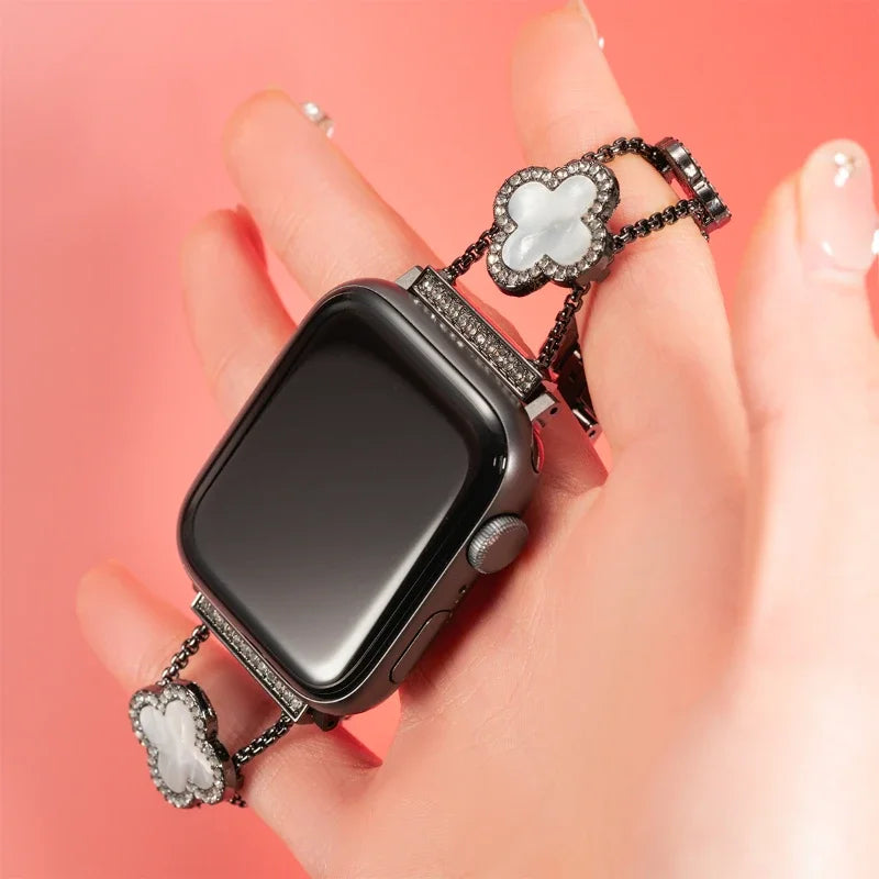 Diamond Four-leaf Clover Band