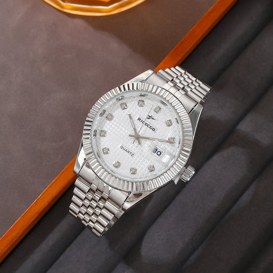 Classic Luxury Men's Quartz Wristwatch - Stainless Steel Business & Sport Style