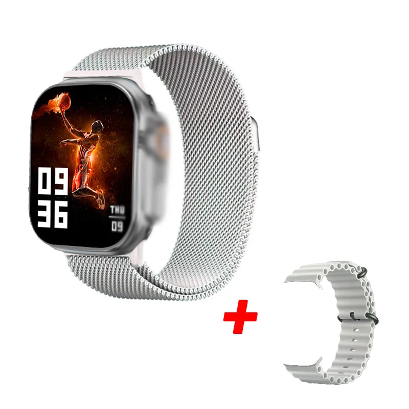 Strap Wise T800 U2 Smart Watch - 49mm Bluetooth Call & Music, Wireless Charging