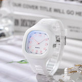 Cute Pink Square Quartz Watch for Women and Girls