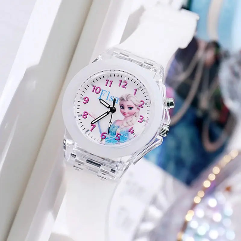 Colorful Luminous Children's Watch with LED Light for Kids