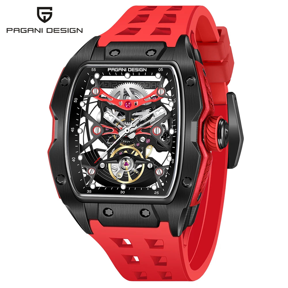 42MM Skeleton Dial Men's Mechanical Watch - Automatic, Waterproof, Sapphire Glass