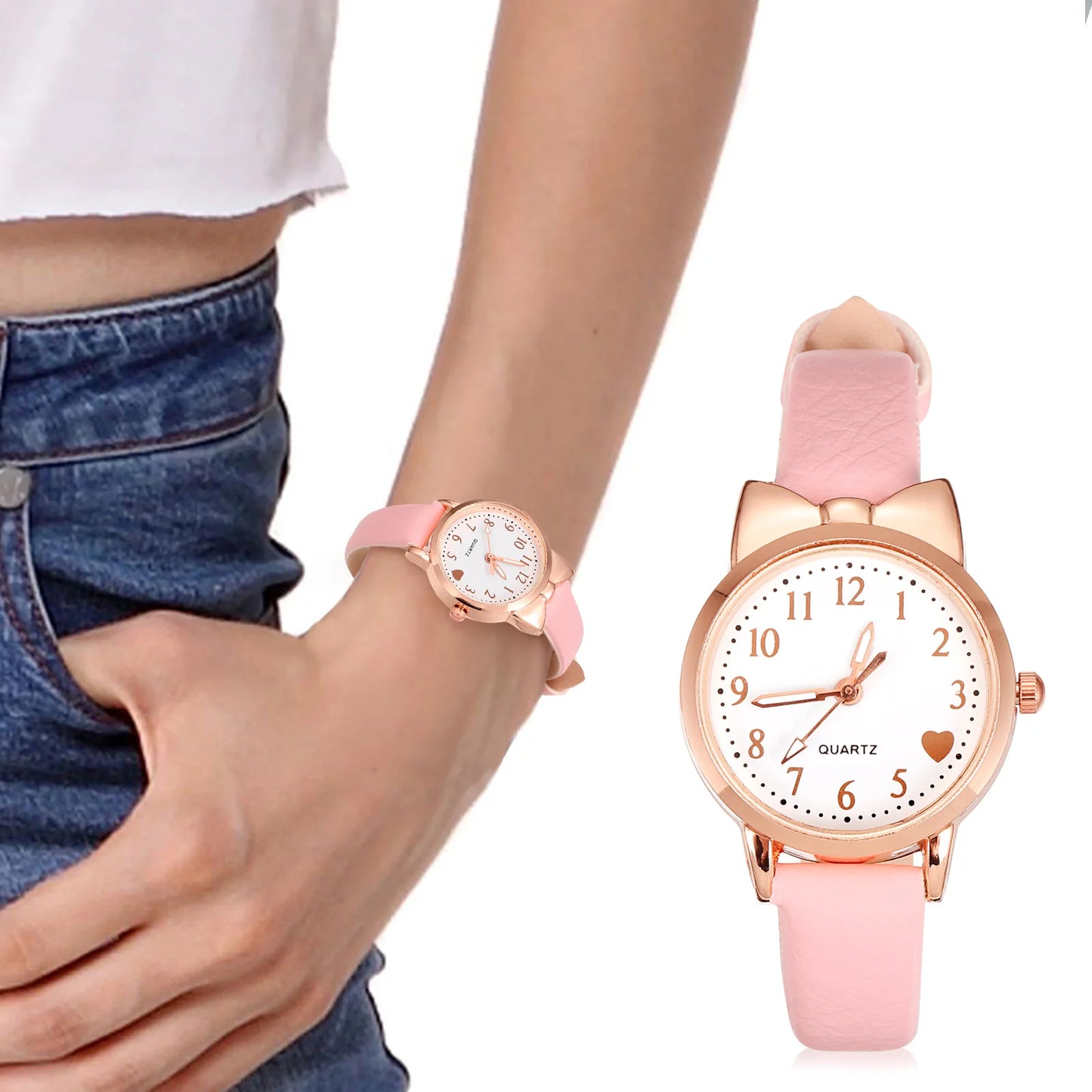 Charming Cartoon Quartz Wrist Watch for Girls
