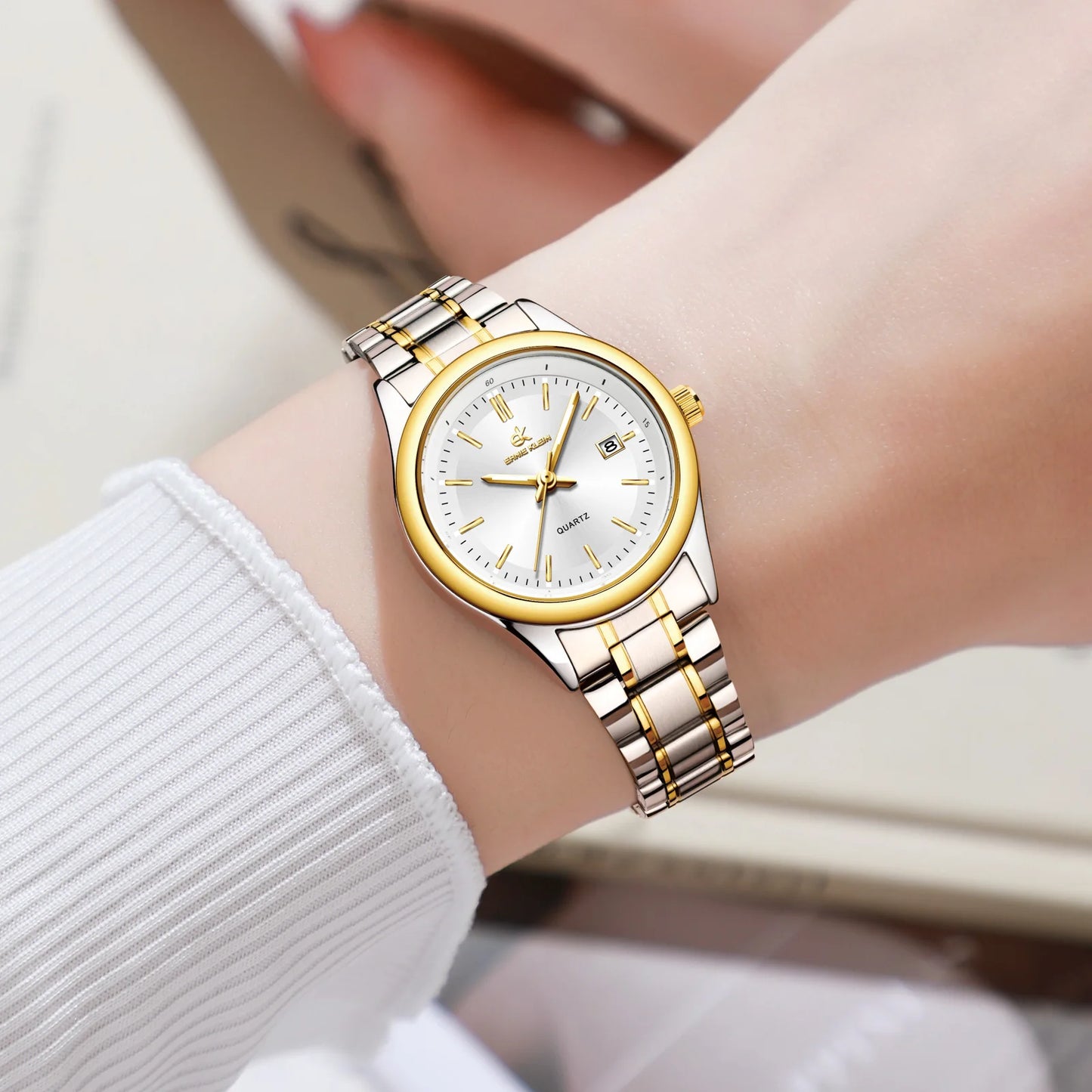 Luxury Gold Women's Waterproof Luminous Dress Watch