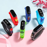 Marvel Cartoon Digital LED Watch for Kids - Rubber Band, Touch Screen