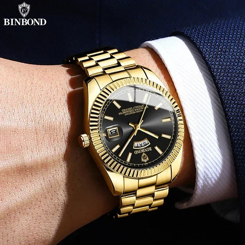Men's Fashion Business Sports Quartz Watch - 30M Waterproof Luminous Calendar Timepiece