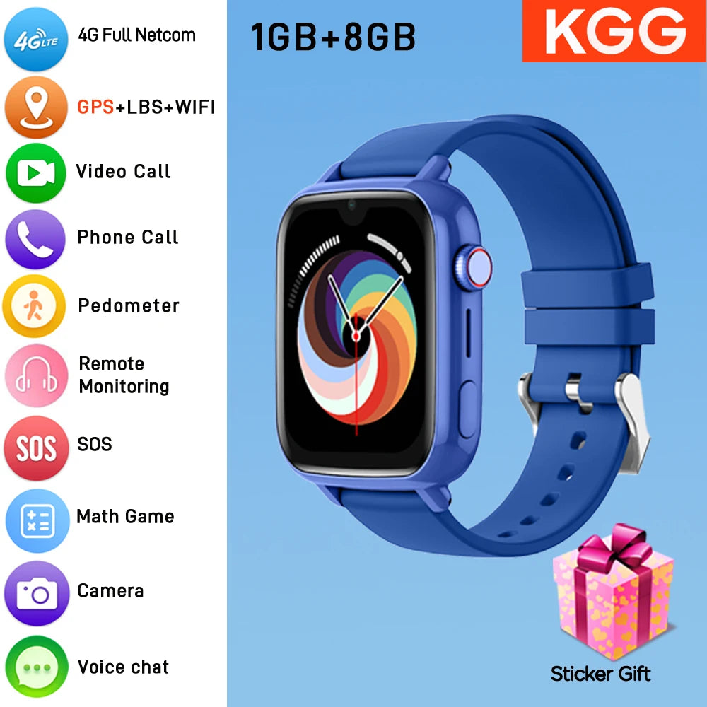 KGG 4G Smart Kids Watch with GPS, Video Call, and SOS功能