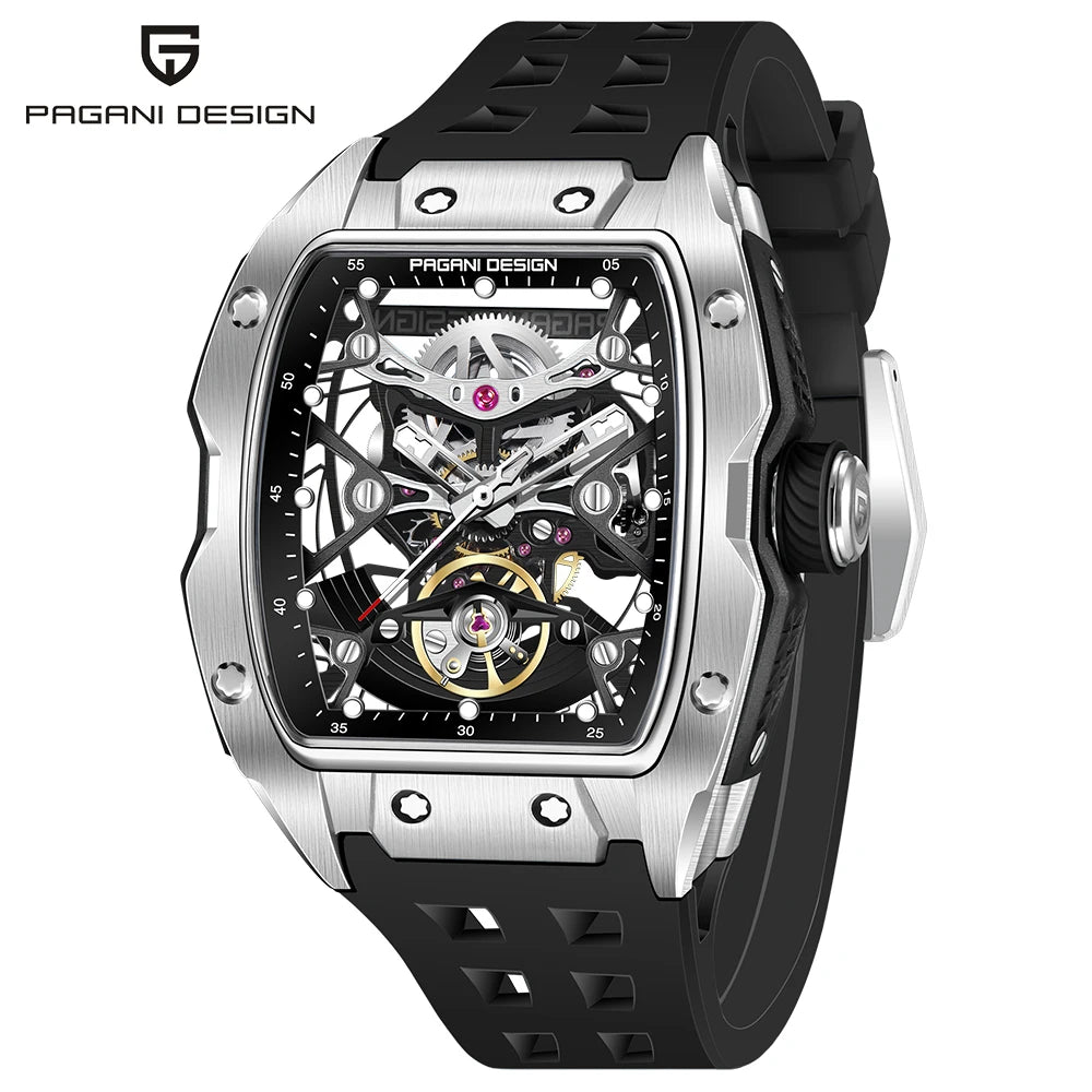 42MM Skeleton Dial Men's Mechanical Watch - Automatic, Waterproof, Sapphire Glass