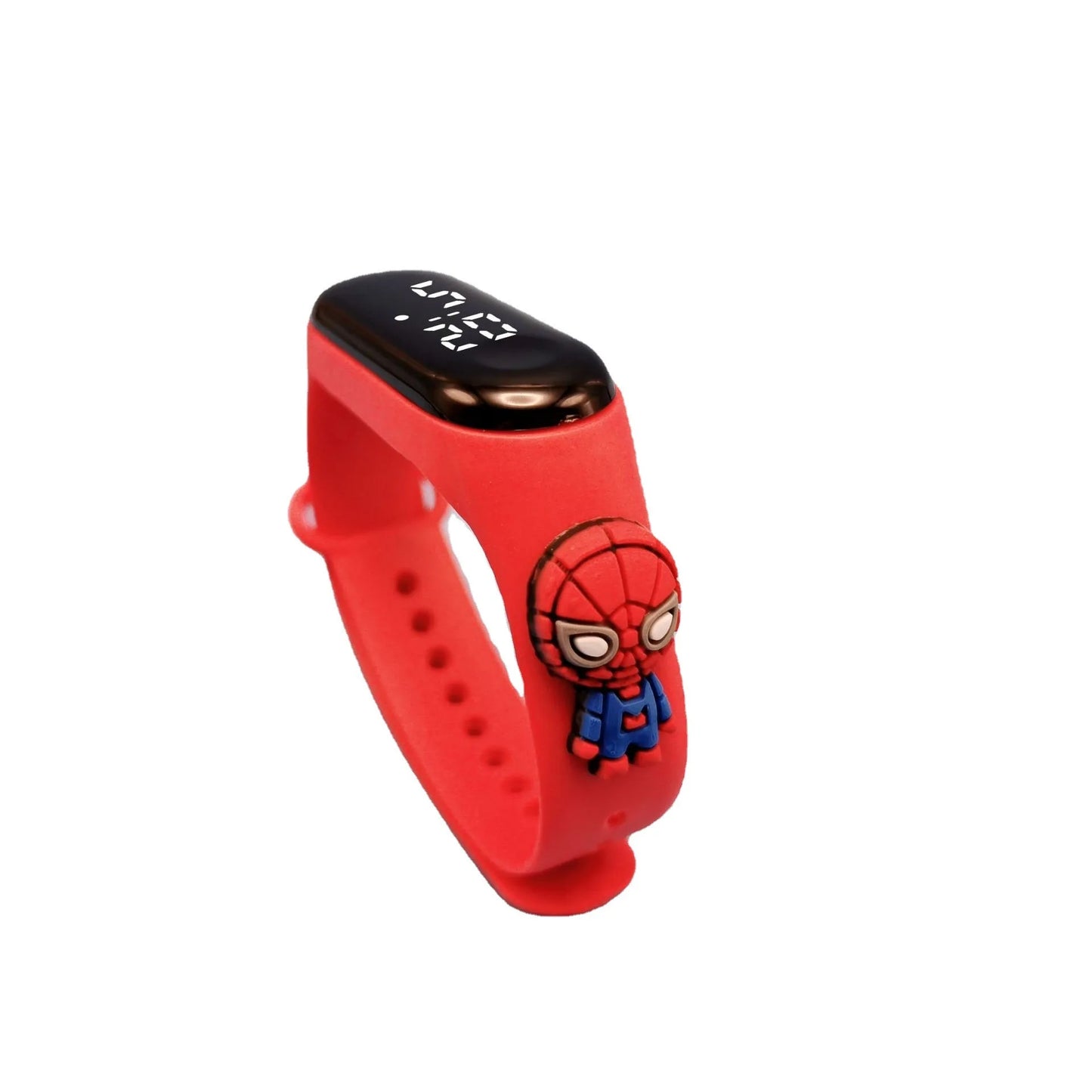 Marvel Cartoon Digital LED Watch for Kids - Rubber Band, Touch Screen