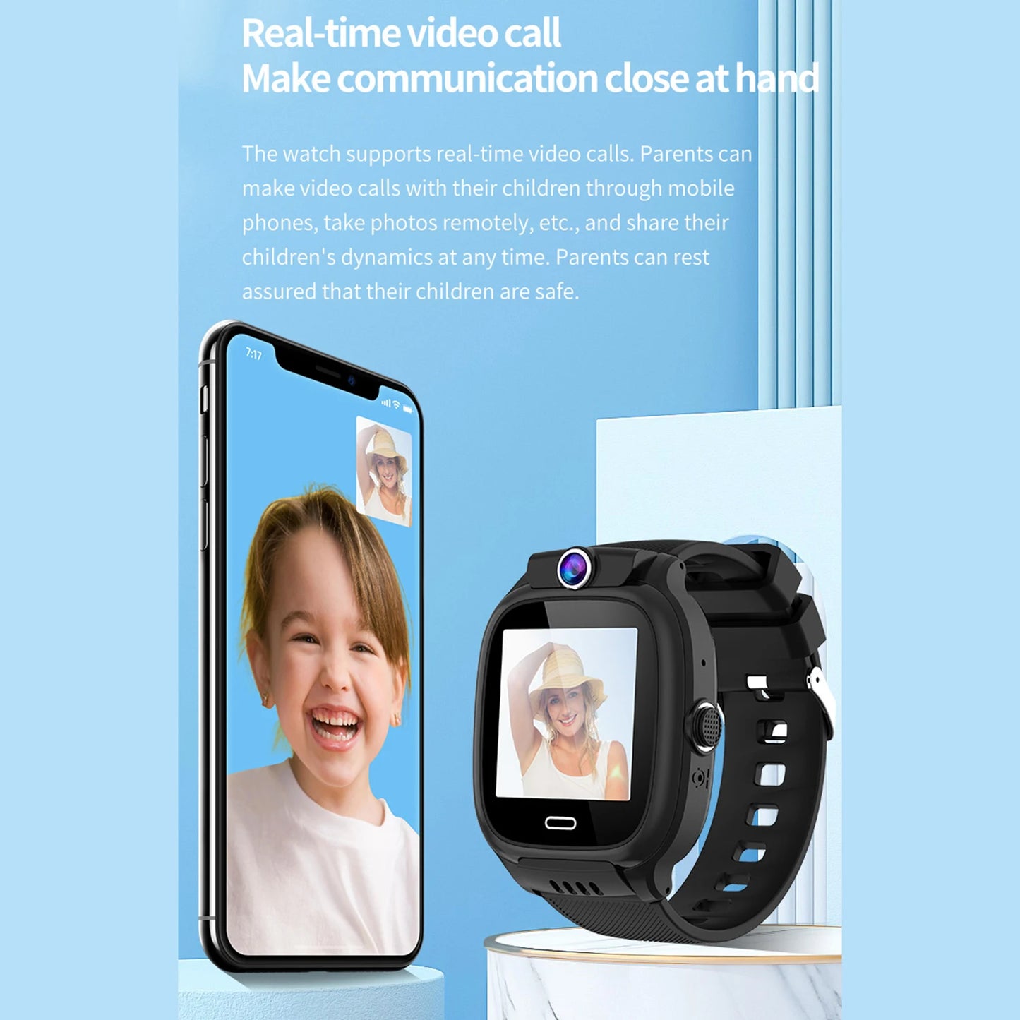 2025 Kids Smart Watch with GPS, 4G Calling, and Waterproof Design