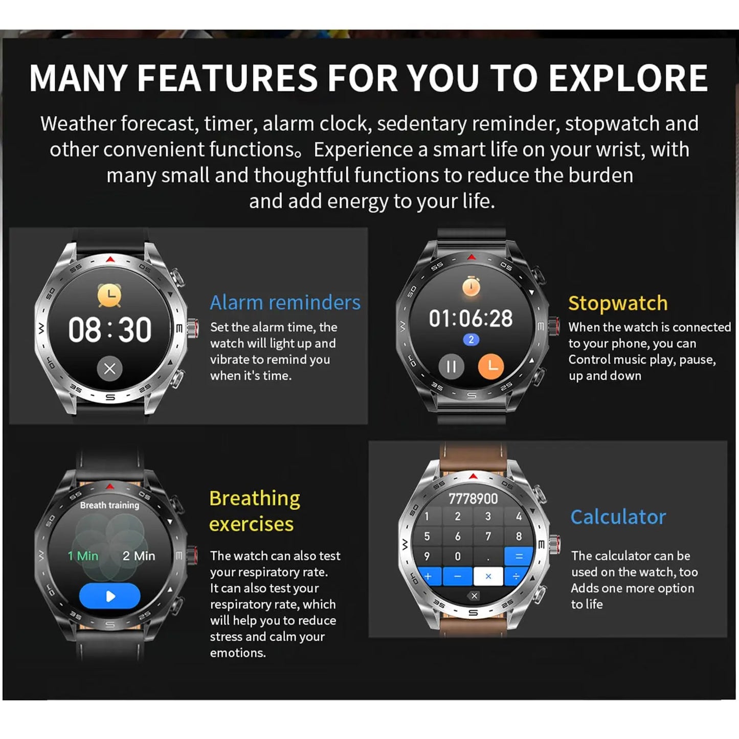 Strap Wise 2024 Smart Watch with TWS Bluetooth Earphones and HIFI Sound Quality