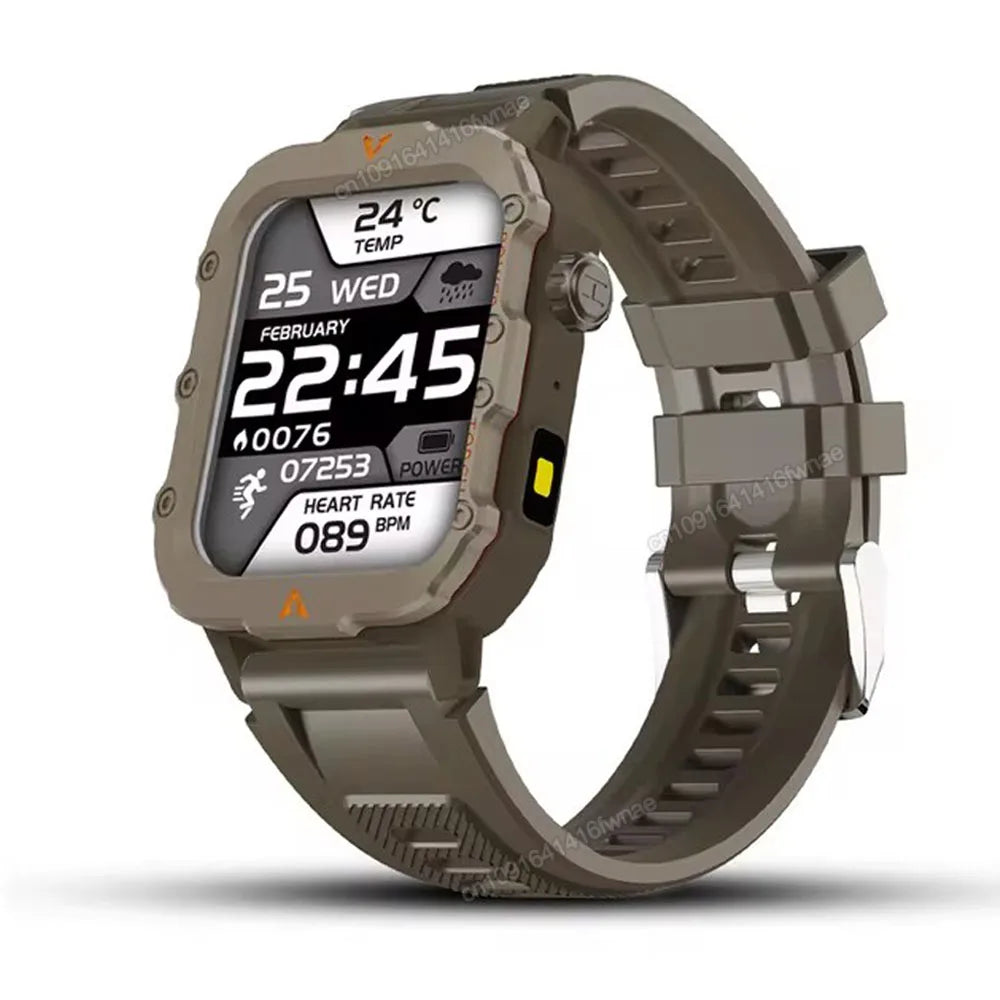 Strap Wise Military Smartwatch with GPS, Waterproof Fitness Tracker, and Bluetooth Calling