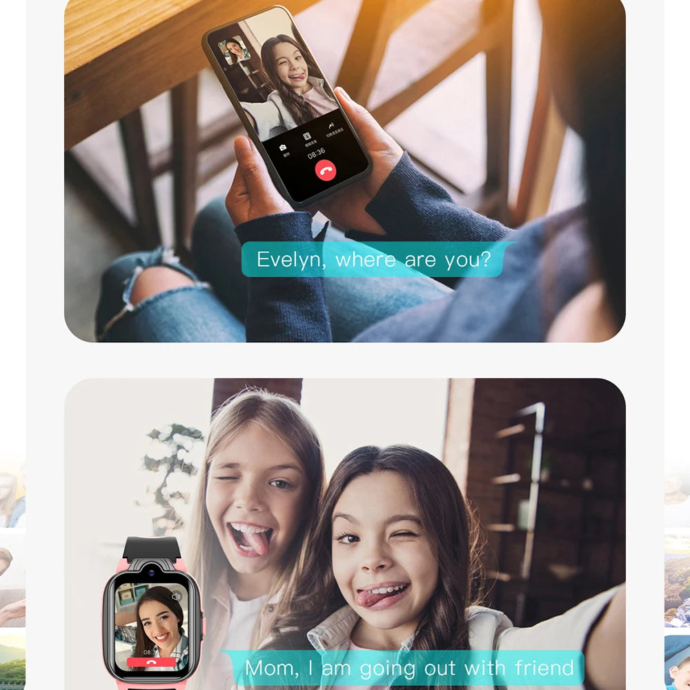 KGG 4G Kids Smart Watch Phone with Video Call, SOS & Tracker Features