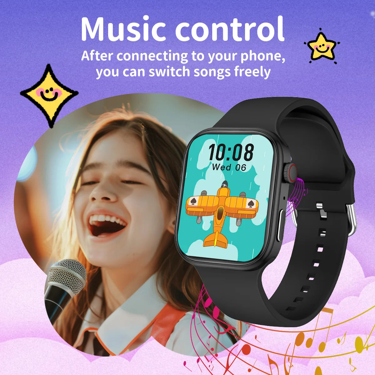 Children's 1.83" Smartwatch with Health Monitor, Bluetooth Call & Sports Features