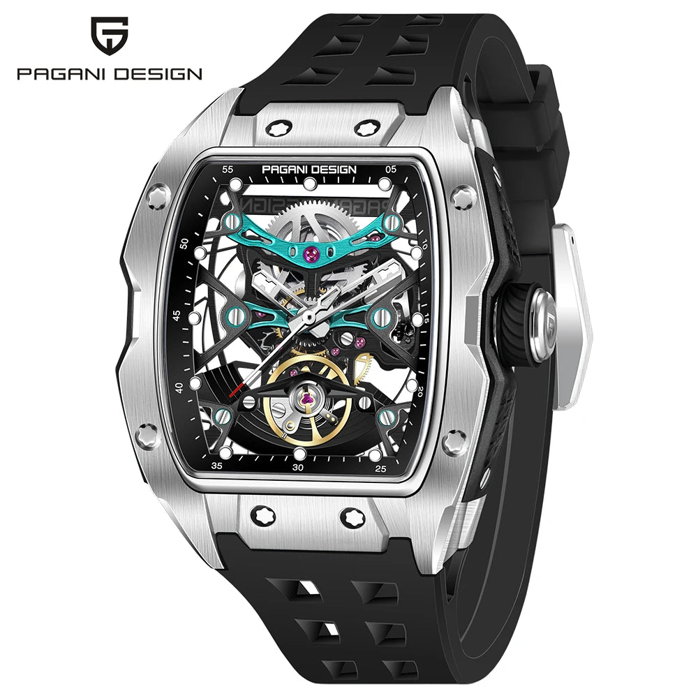 42MM Skeleton Dial Men's Mechanical Watch - Automatic, Waterproof, Sapphire Glass