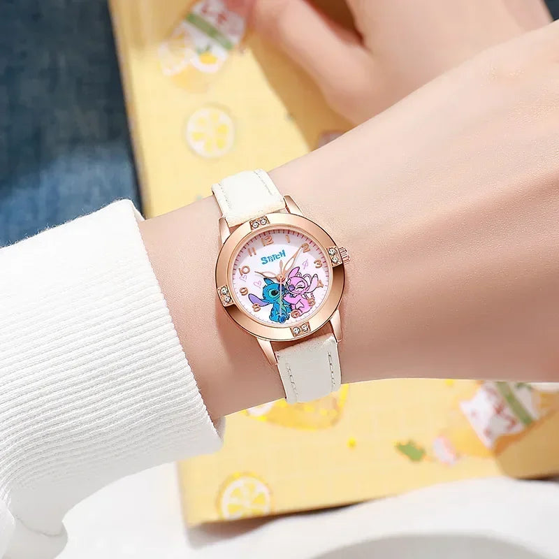 Cute Cartoon Kids' Quartz Watch with Imitation Diamonds