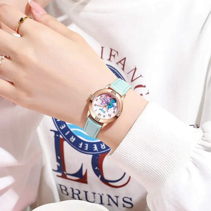 Cute Cartoon Kids' Quartz Watch with Imitation Diamonds