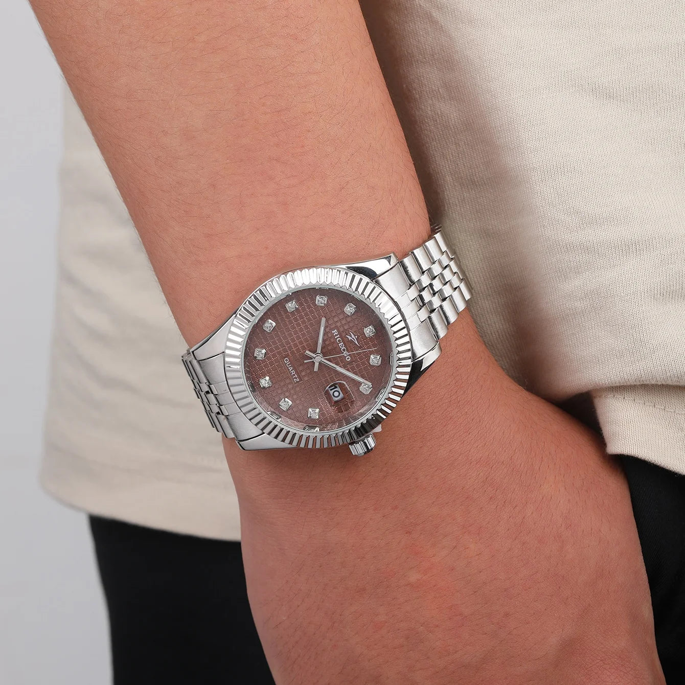 Classic Luxury Men's Quartz Wristwatch - Stainless Steel Business & Sport Style