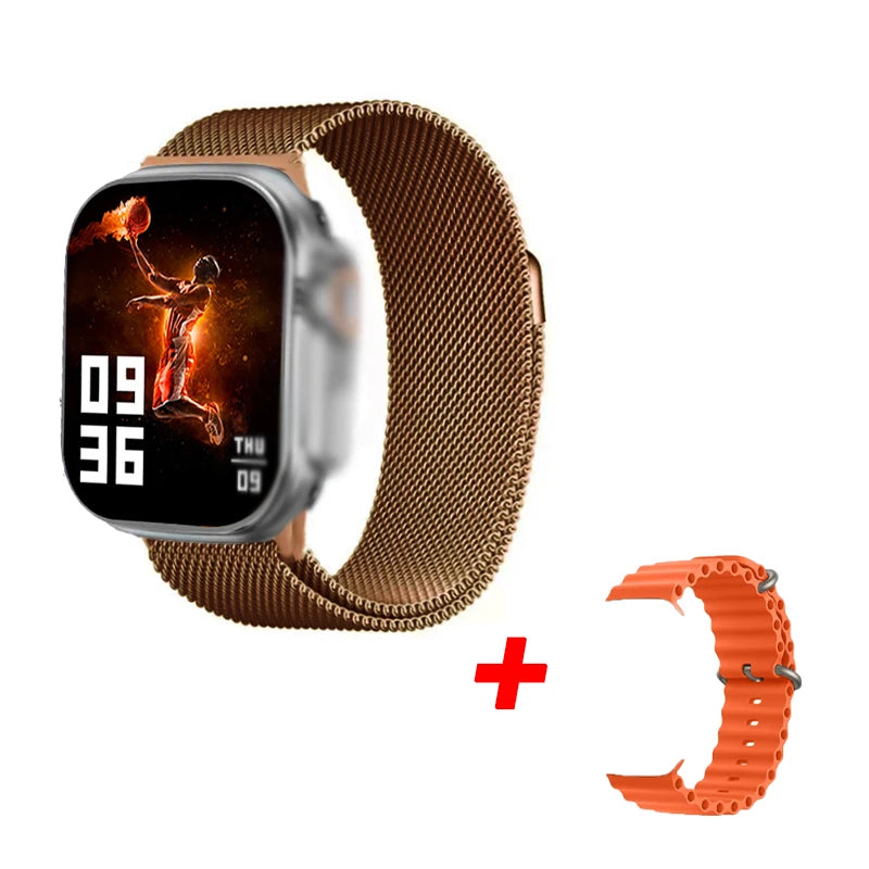 Strap Wise T800 U2 Smart Watch - 49mm Bluetooth Call & Music, Wireless Charging