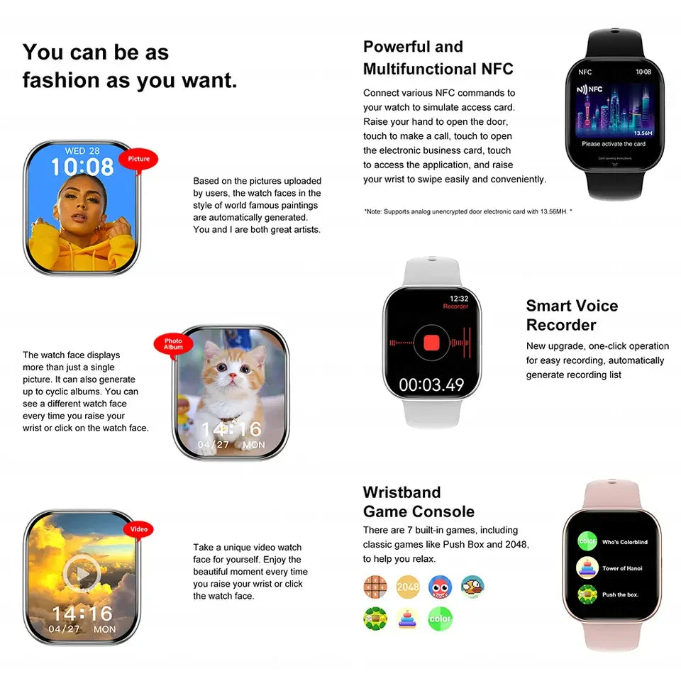 Strap Wise 2025 Smart Watch with HD AMOLED, Bluetooth Calling, and All-Round Health Tracking