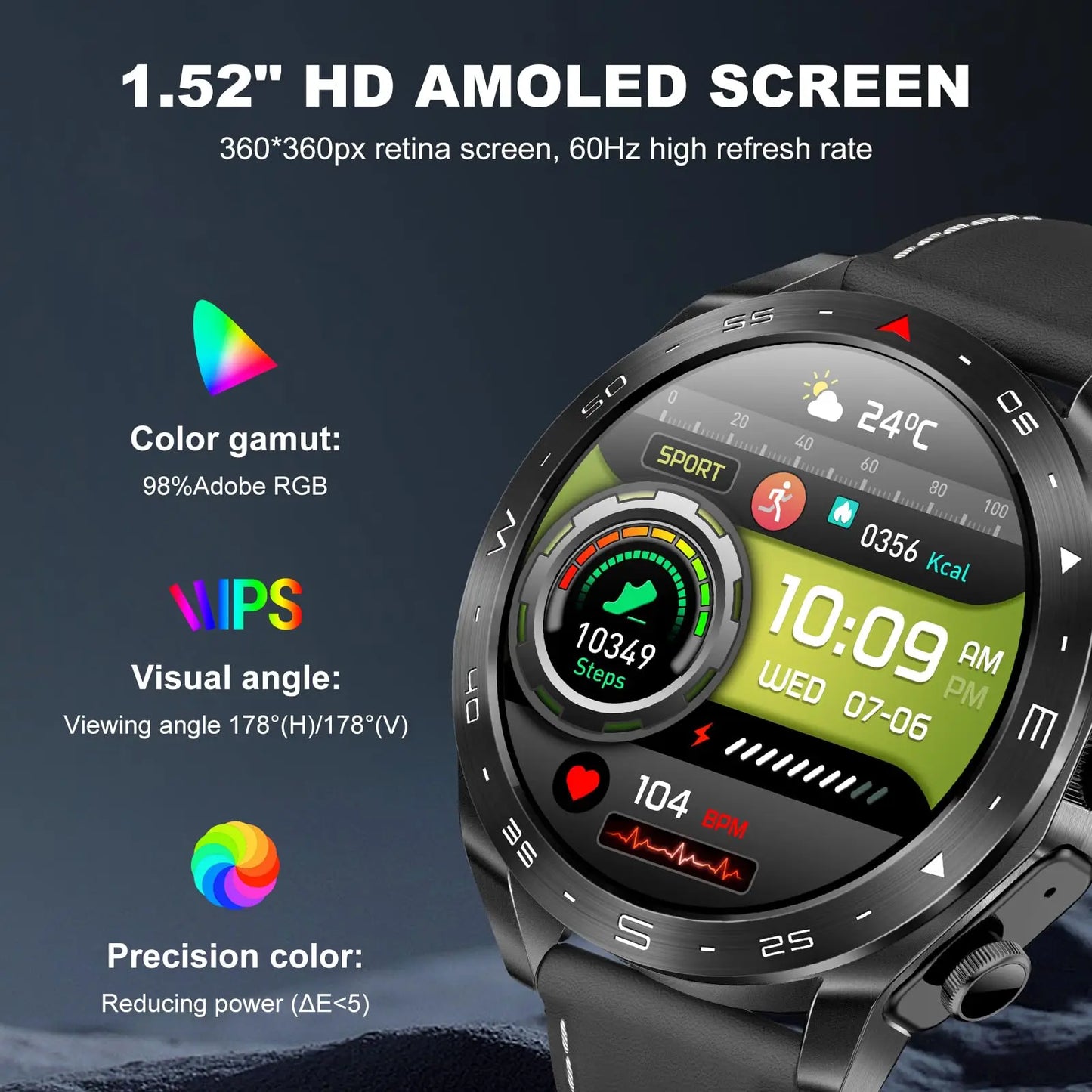 Strap Wise 2024 Smart Watch with TWS Bluetooth Earphones and HIFI Sound Quality