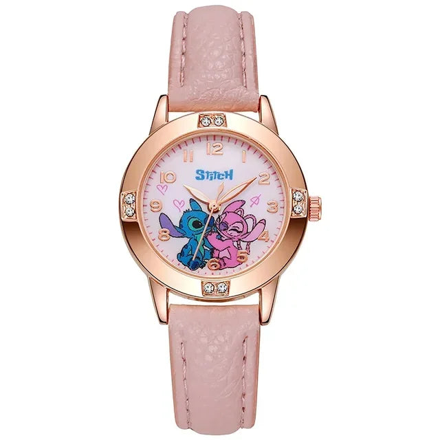 Cute Cartoon Kids' Quartz Watch with Imitation Diamonds