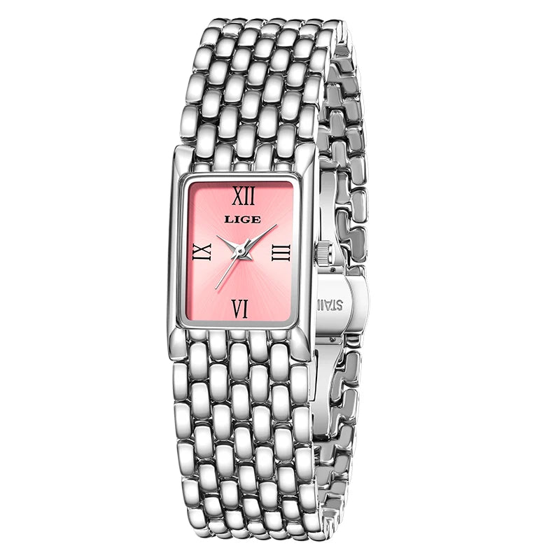 Luxury Gold Women's Quartz Watch with Stainless Steel Bracelet and 30M Waterproof Design