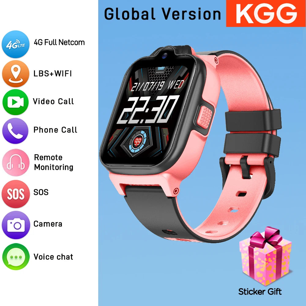 KGG 4G Kids Smart Watch Phone with Video Call, SOS & Tracker Features