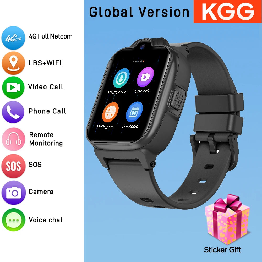 KGG 4G Kids Smart Watch Phone with Video Call, SOS & Tracker Features