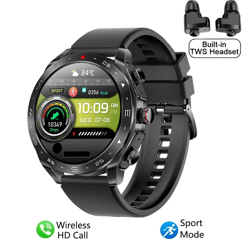 Strap Wise 2024 Smart Watch with TWS Bluetooth Earphones and HIFI Sound Quality