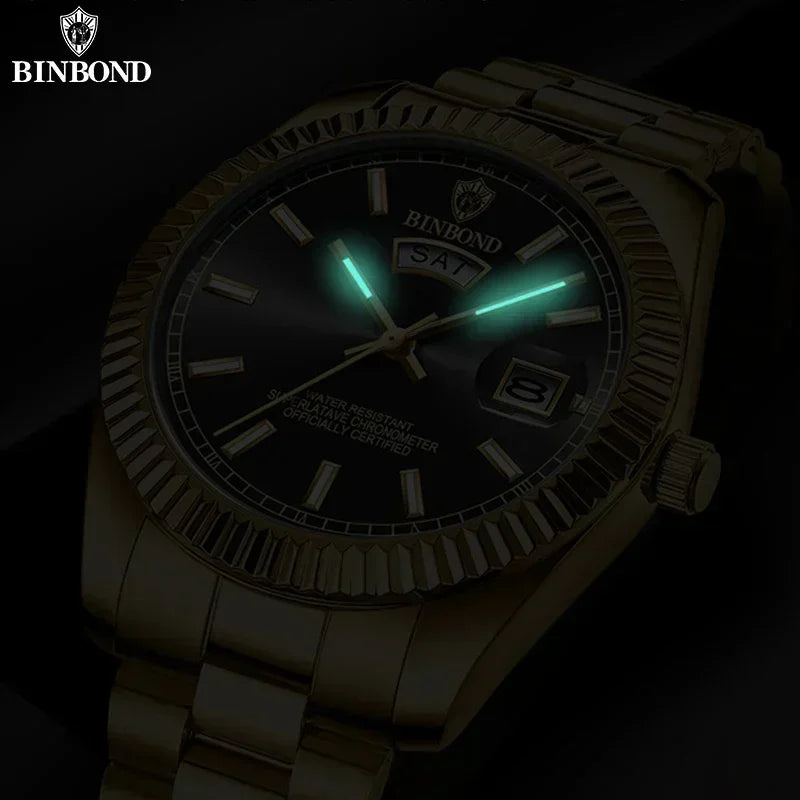 Men's Fashion Business Sports Quartz Watch - 30M Waterproof Luminous Calendar Timepiece