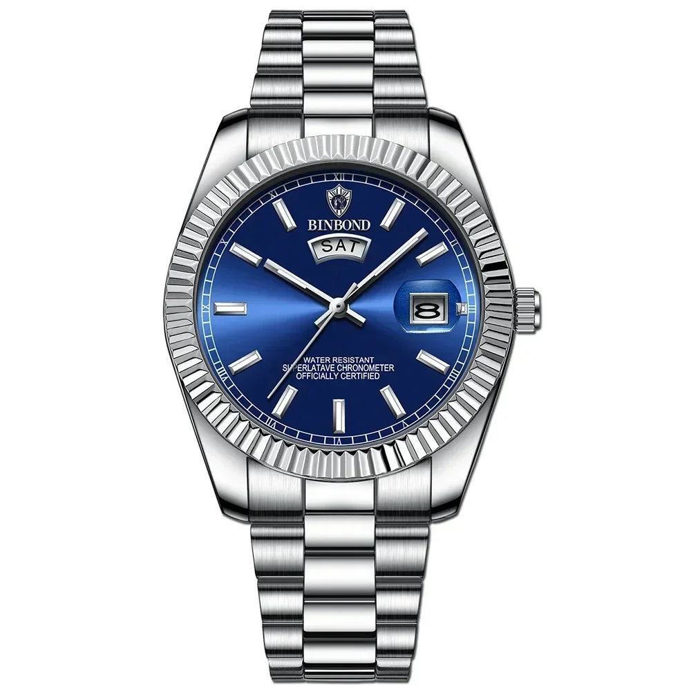 Men's Fashion Business Sports Quartz Watch - 30M Waterproof Luminous Calendar Timepiece
