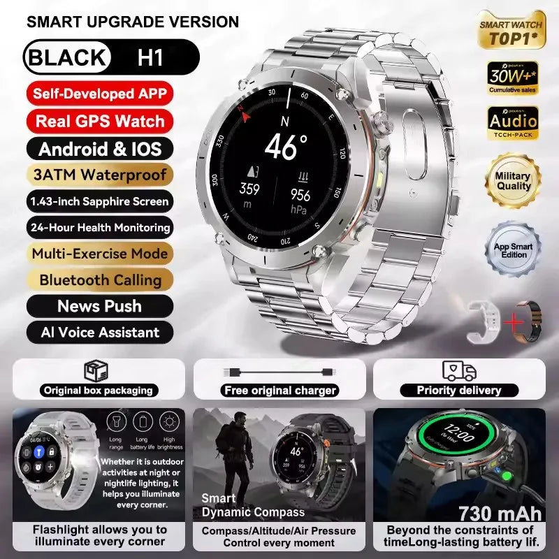 Strap Wise Ultra GPS Smart Watch with 10ATM Waterproof & Dual-band GNSS