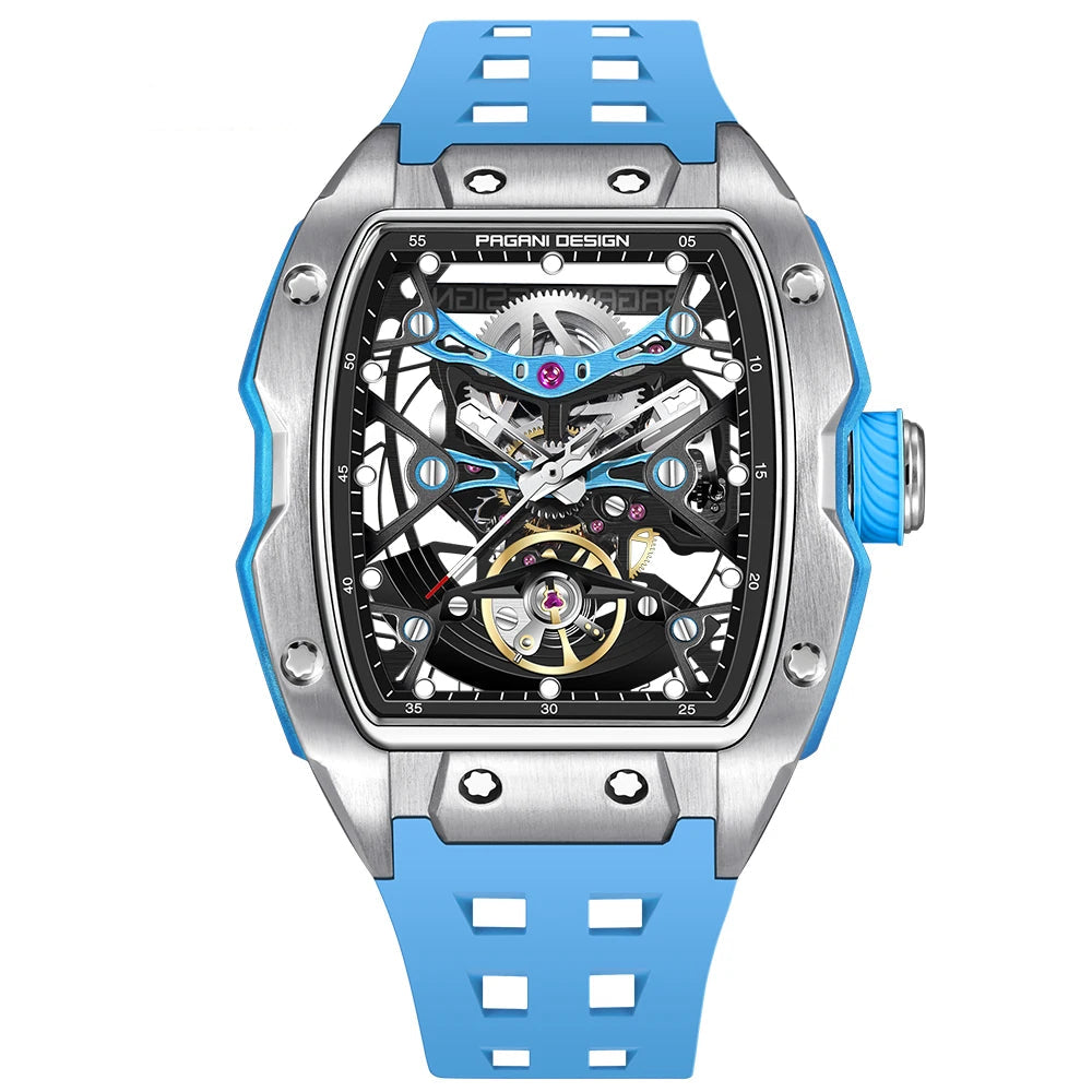 42MM Skeleton Dial Men's Mechanical Watch - Automatic, Waterproof, Sapphire Glass