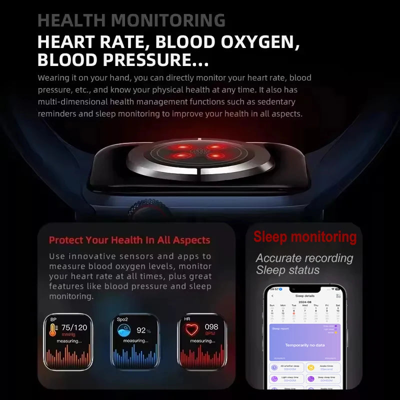 Strap Wise GPS Smart Watch with Heart Rate, Body Temperature, and Bluetooth Call