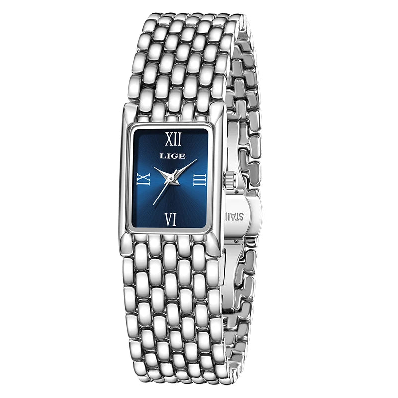 Luxury Gold Women's Quartz Watch with Stainless Steel Bracelet and 30M Waterproof Design