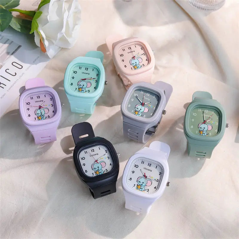 Trendy Kids Square Luminous Sports Watch in Multiple Colors