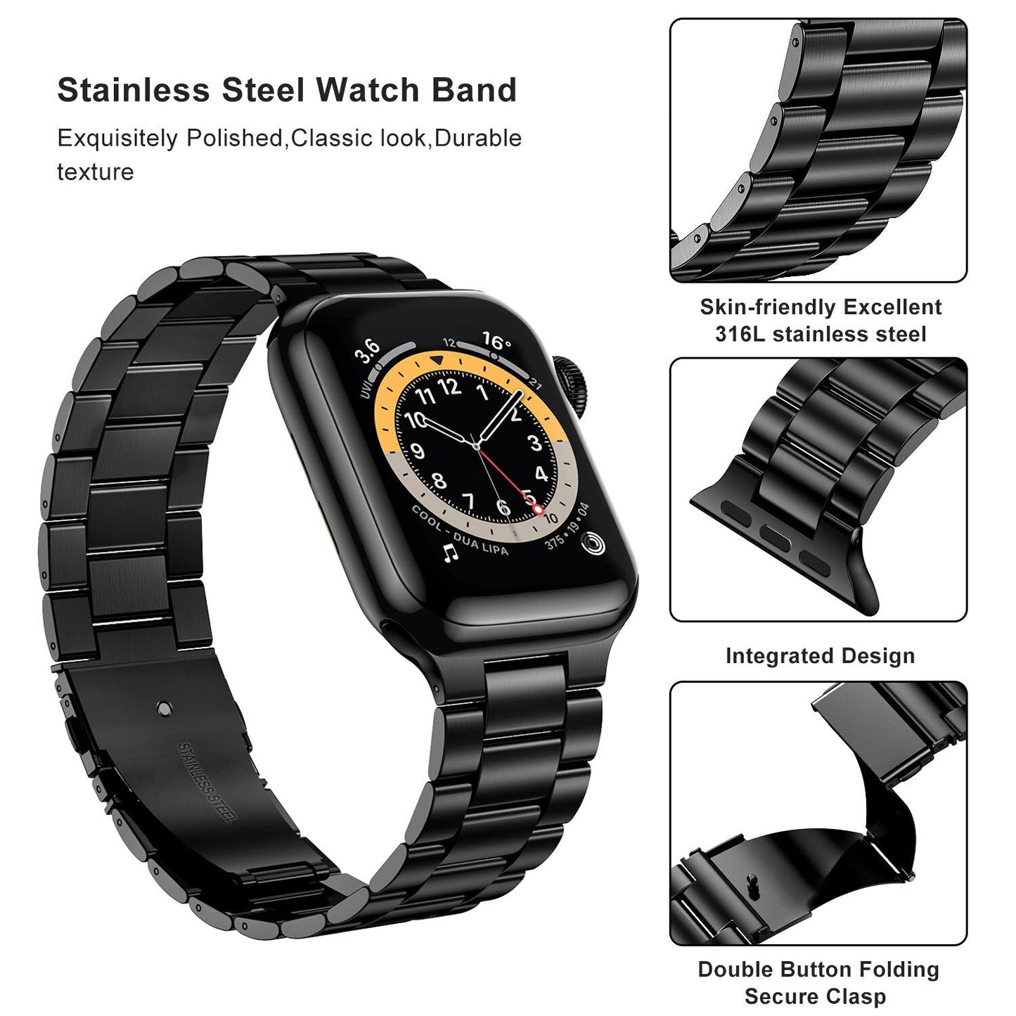 Ecce Premium Solid Stainless Steel Watch Band