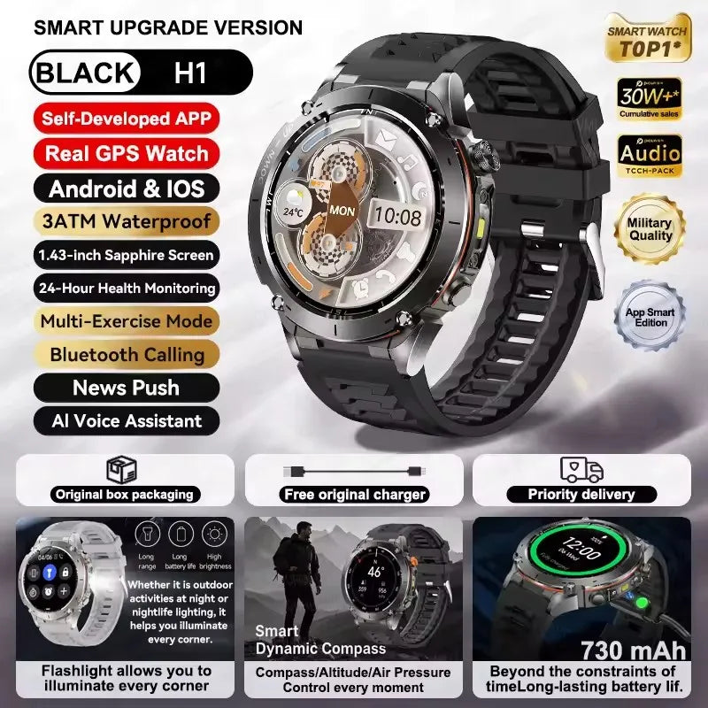 Strap Wise Ultra GPS Smart Watch with 10ATM Waterproof & Dual-band GNSS