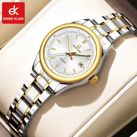 Luxury Gold Women's Waterproof Luminous Dress Watch