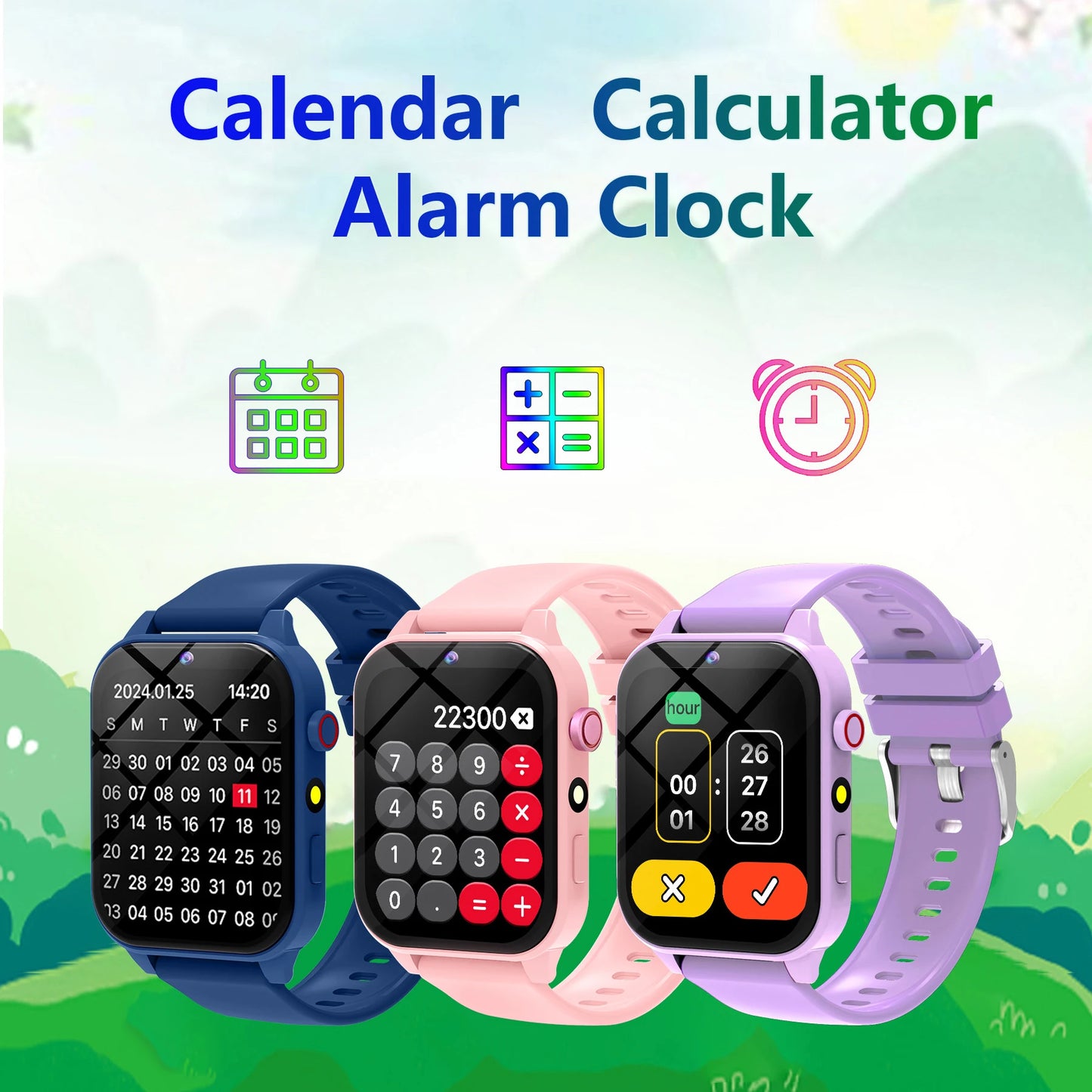 SIMSONLAB Kids Smart Watch with HD Touch Screen, Camera, and 18 Games